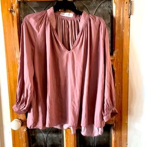 Mauve silky shirt small
